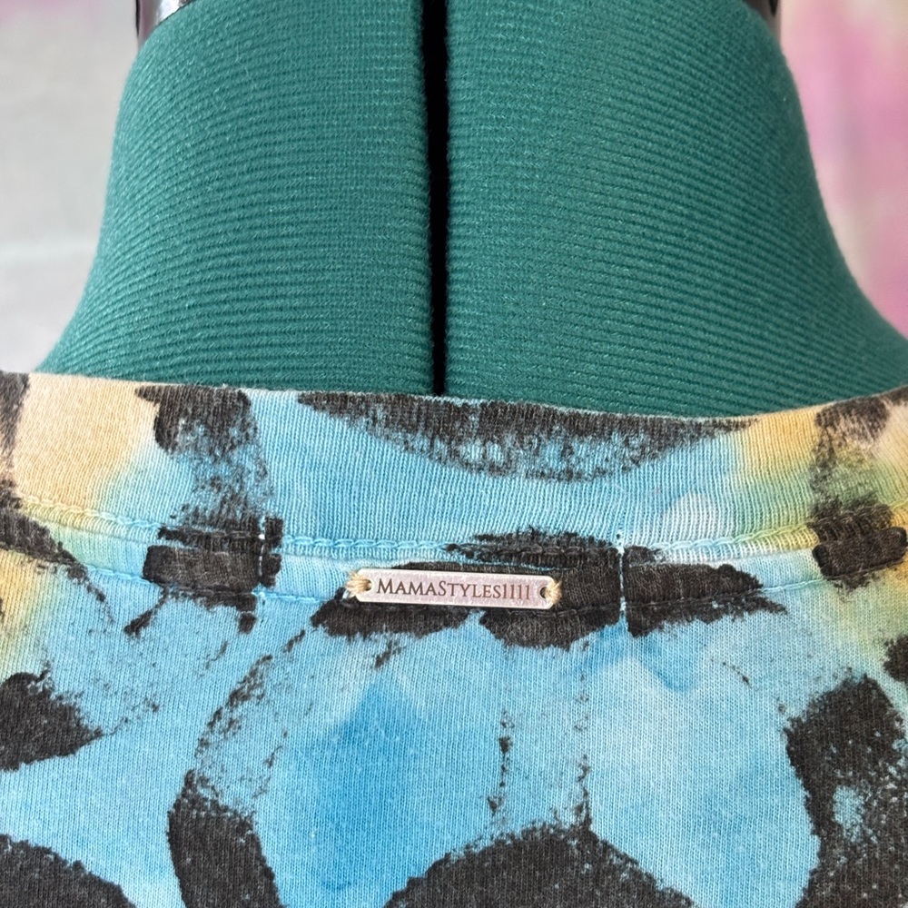 Upcycled by Me: Multicolor Boho Hippie Peace Sign Women’s T Lace Detail small XS - Picture 5 of 7